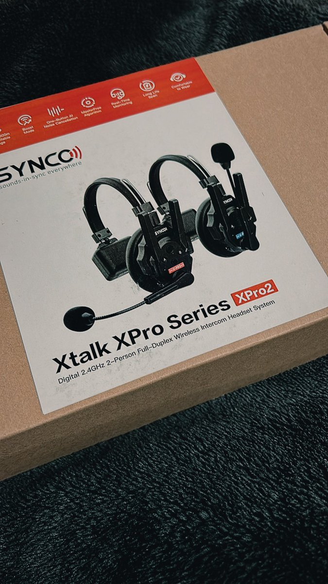 SYNCO XTALK XPRO2 ワイヤレスインカムヘッドセット, 2人全二重無線