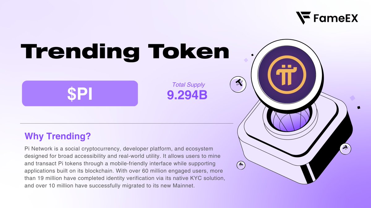 🚨 Trending Alert👉 $PI @PiCoreTeam Pi Network is a mobile-based mining  project that enables users to mine #PI cryptocurrency efficiently without  depleting their phone batteries due to its innovative mining technology. 👀
