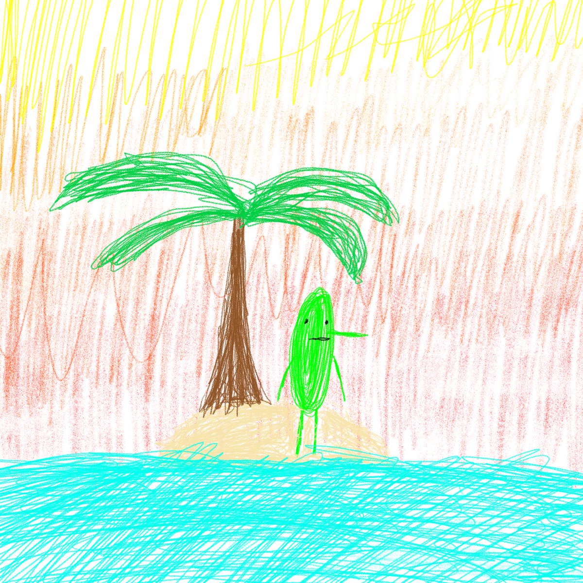green_and_alone's tweet photo. Stranded, sun beats down,

Glone escaped the modern world,

still alone somehow https://t.co/JQ0Z2gGZC6