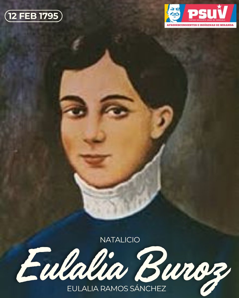 AfroPsuvMiranda's tweet photo. Eulalia Ramos Sánchez o Eulalia Buroz, fue una heroína venezolana que desempeñó un papel significativo durante la Guerra de Independencia 🇻🇪 Es recordada por su valentía y compromiso con la causa independentista, donde luchó junto a su esposo, contra las fuerzas realistas

#12Feb https://t.co/hdFVOg9UZM