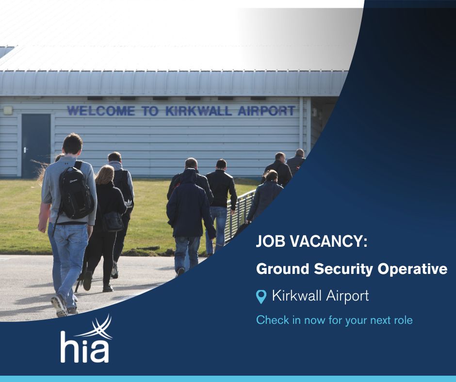 We're hiring a full-time Ground Security Operative at #Kirkwall Airport to ensure passenger safety and provide a warm welcome. Apply by 24 February 2025: bit.ly/3t3VHuH