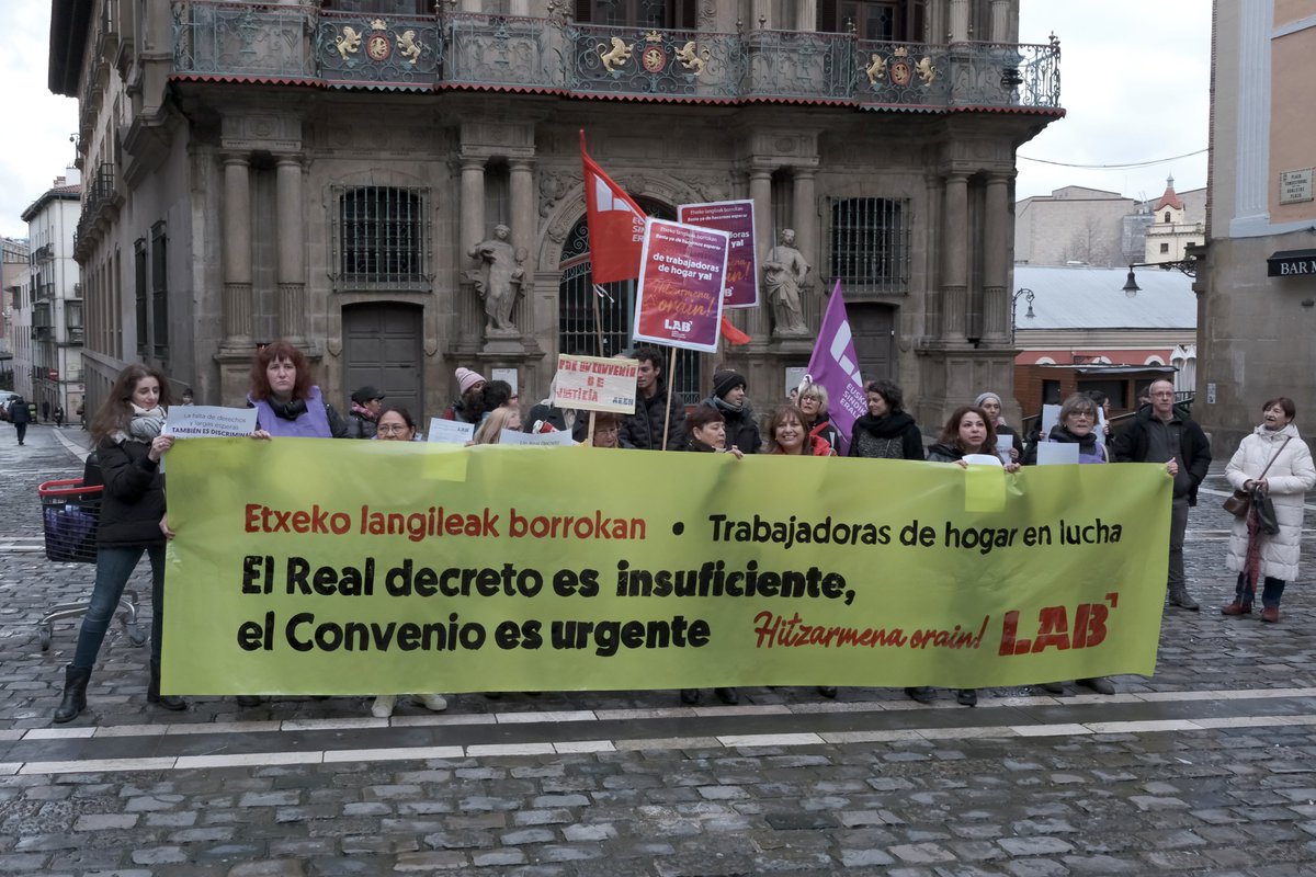 📢Estos últimos días hemos reivindicado en Bilbo, Donostia e Iruñea que el decreto de trabajadoras de hogar es insuficiente y que el convenio es urgente

🔗labur.eus/ViSQG