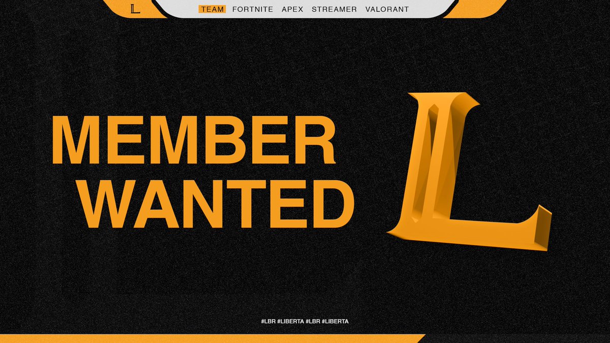 【Liberia Building、再始動。】

伝説が、新たな時代を切り拓く──。
この歴史的な瞬間を共に創るメンバーを募集します🔥

募集部門↓↓↓

・ 選手
・ストリーマー
・ デザイナー
・動画編集者

このチームと共に成長したいそう思ったあなたの挑戦を待っています！

詳細・応募はこちら▼