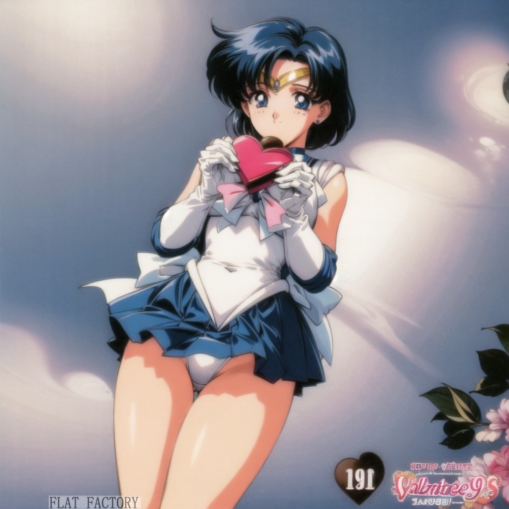FlatAmity's tweet photo. 今日のマーキュリー
ちょっと早いけど

 #セーラーマーキュリー
 #sailormercury 
 #AmiMizuno
 #AI
 #バレンタインデー
 #valentine https://t.co/ewKqM8yCUL