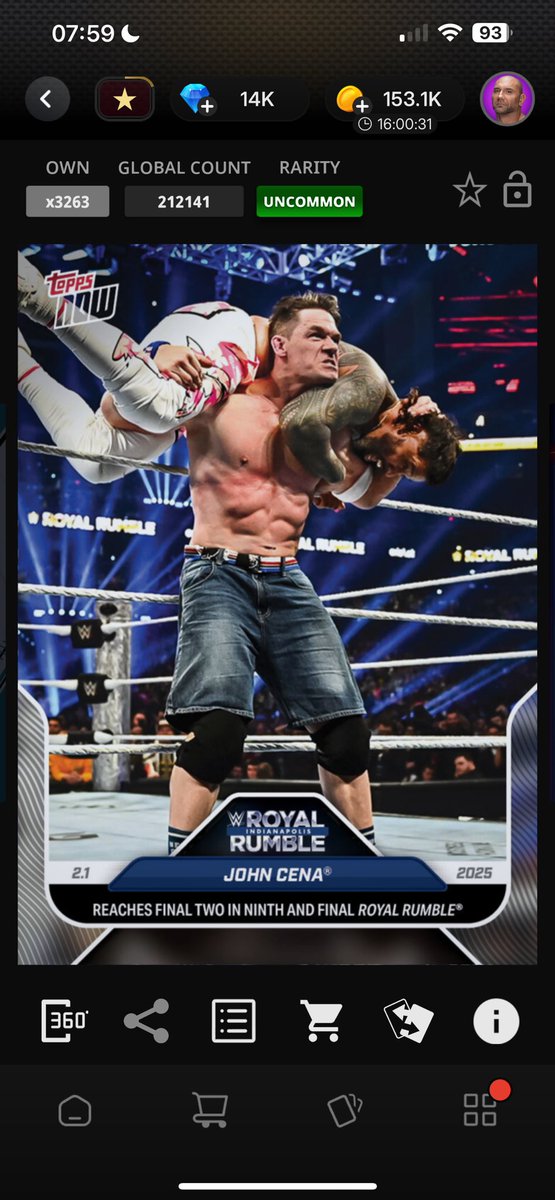 2manempowertrip's tweet image. 🚨 WWE SLAM PREMIUM PACK FREE GIVEAWAY 🚨

I’m giving away the new pack in WWE Slam in a Wheel Spin!

To Enter: (must be Following + Like post to be eligible)

Send a Topps Now Cena to “LOCALINDIAN”. 1 Entry FOR EVERY Cena Sent. So 100 Cenas = 100 Entries!

#SLAM25 #WWESupercard