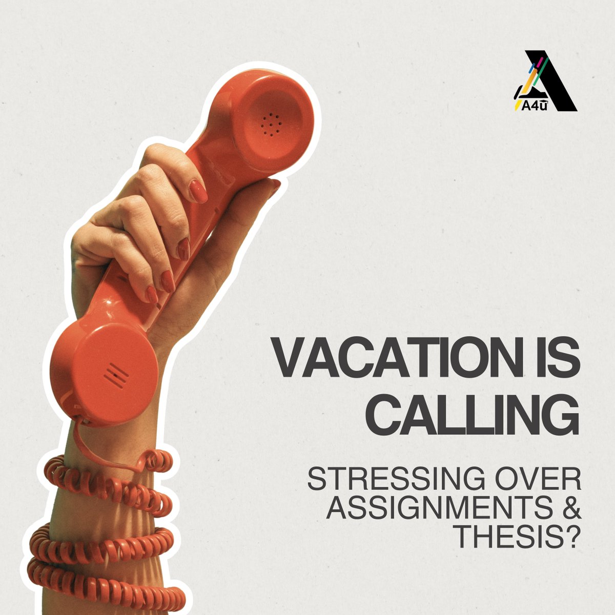 assignment4u_'s tweet image. Vacation mode: ON ☀️🏝️
Stressing over assignments &amp;amp; thesis? OFF 💤

Enjoy your well-deserved break while our expert writers handle your academic work!

✅ High-quality writing
✅ 100% plagiarism-free
✅ On-time delivery

DM us now &amp;amp; relax! We’ve got your back. 📩 #ThesisHelp…