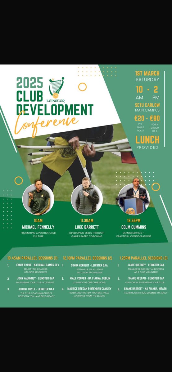 Get your tickets now for what promises to be a very positive day of learning ⬇️⬇️⬇️<a href="/KildareGAA/">Kildare GAA</a> <a href="/KildareNatSport/">Kildare Nationalist Sport</a> <a href="/KfmSport/">Kfm Sport</a>