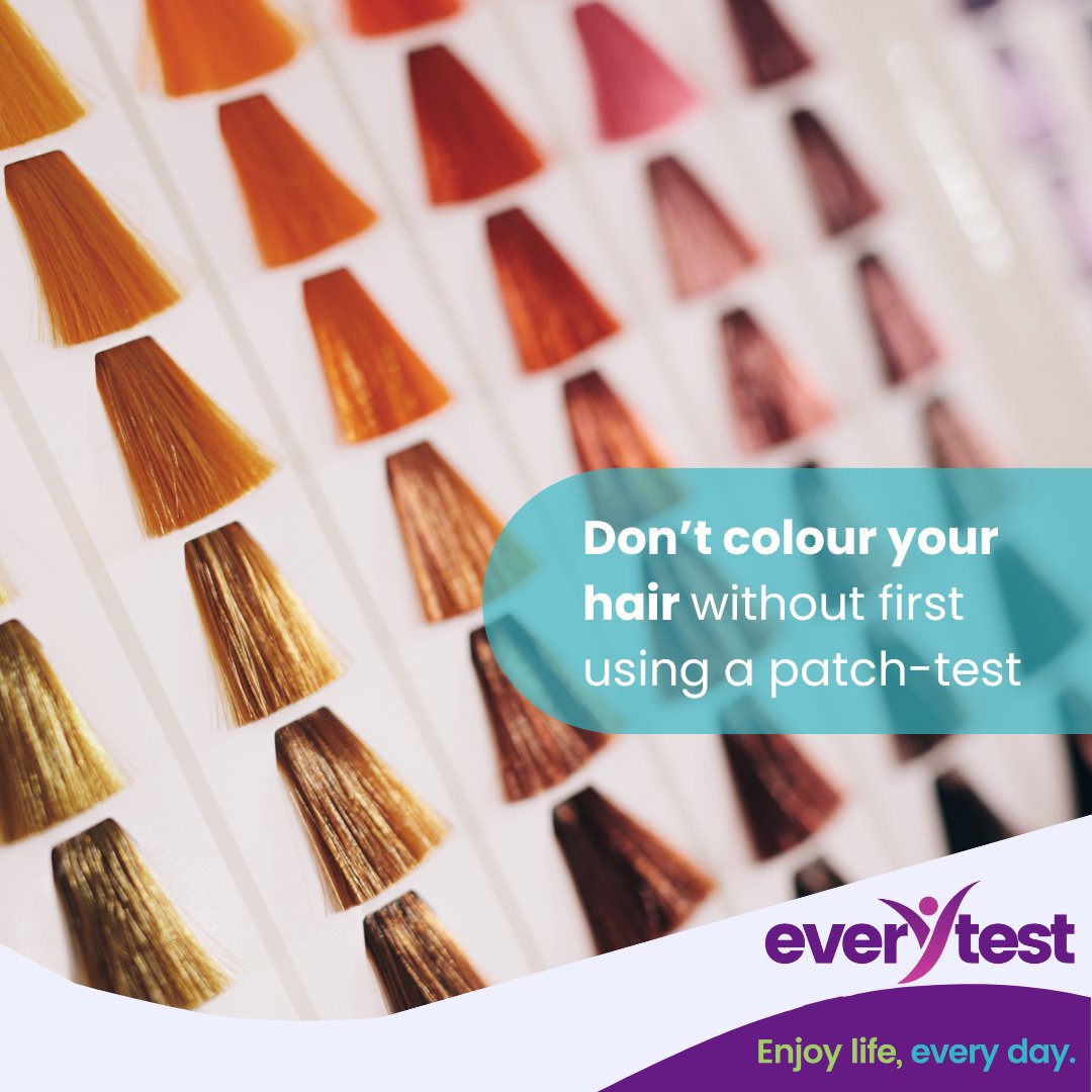One common ingredient in #hair colour is para-phenylenediamine (PPD). PPD is the most common cause of reaction to hair colour.⁠
⁠
Colourstart® can screen for #allergies to PPD, and you can repeat the test if you are switching to a new hair colour product
everytest.co.uk