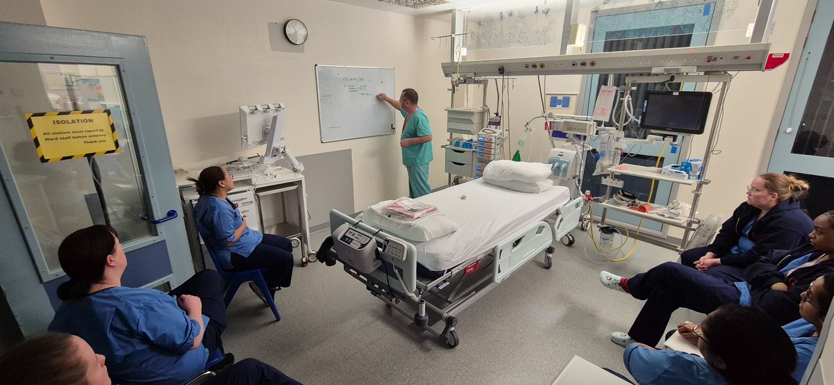AnitaWebst46400's tweet image. Getting some teaching sessions from our ACCP on the nightshift.
Great to get these in-house sessions for all staff when we can. Also some mini nurse-led sessions on haemofiltration, BLS and infusion pumps this week. 
 @AberdeenICUEdu @PaddonHelen 🖊📖