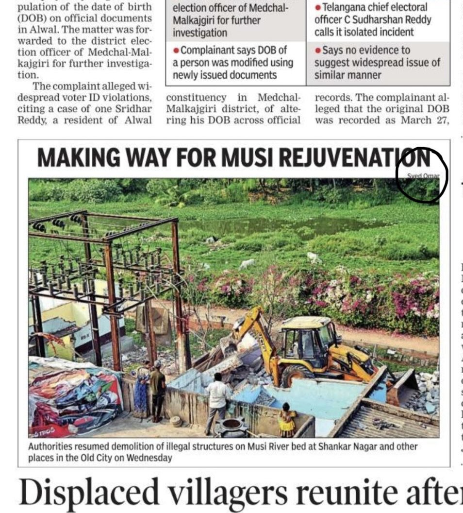SyedToi's tweet photo. Workers started demolition of houses in Musi River bed at Shankar Nagar, and other places in Old City of Hyderabad https://t.co/IWxWO5CJbY