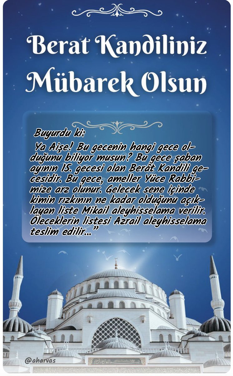 Berat Kandiliniz mübarek olsun...