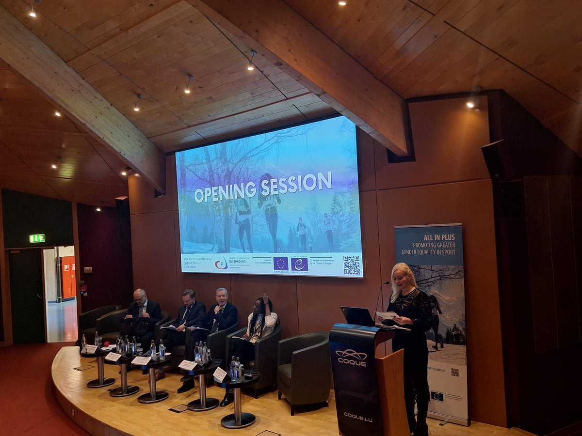 We are excited to attend and follow the EU-CoE joint project #AllInPlus final event which is taking place today in Luxembourg 🇱🇺.

The aim of the project and the event is to keep #GenderEquality at the forefront of the sports agenda.

Follow the event 💬 <a href="/CoE_Sports/">Council of Europe Sport</a> <a href="/EuSport/">EUSport</a>