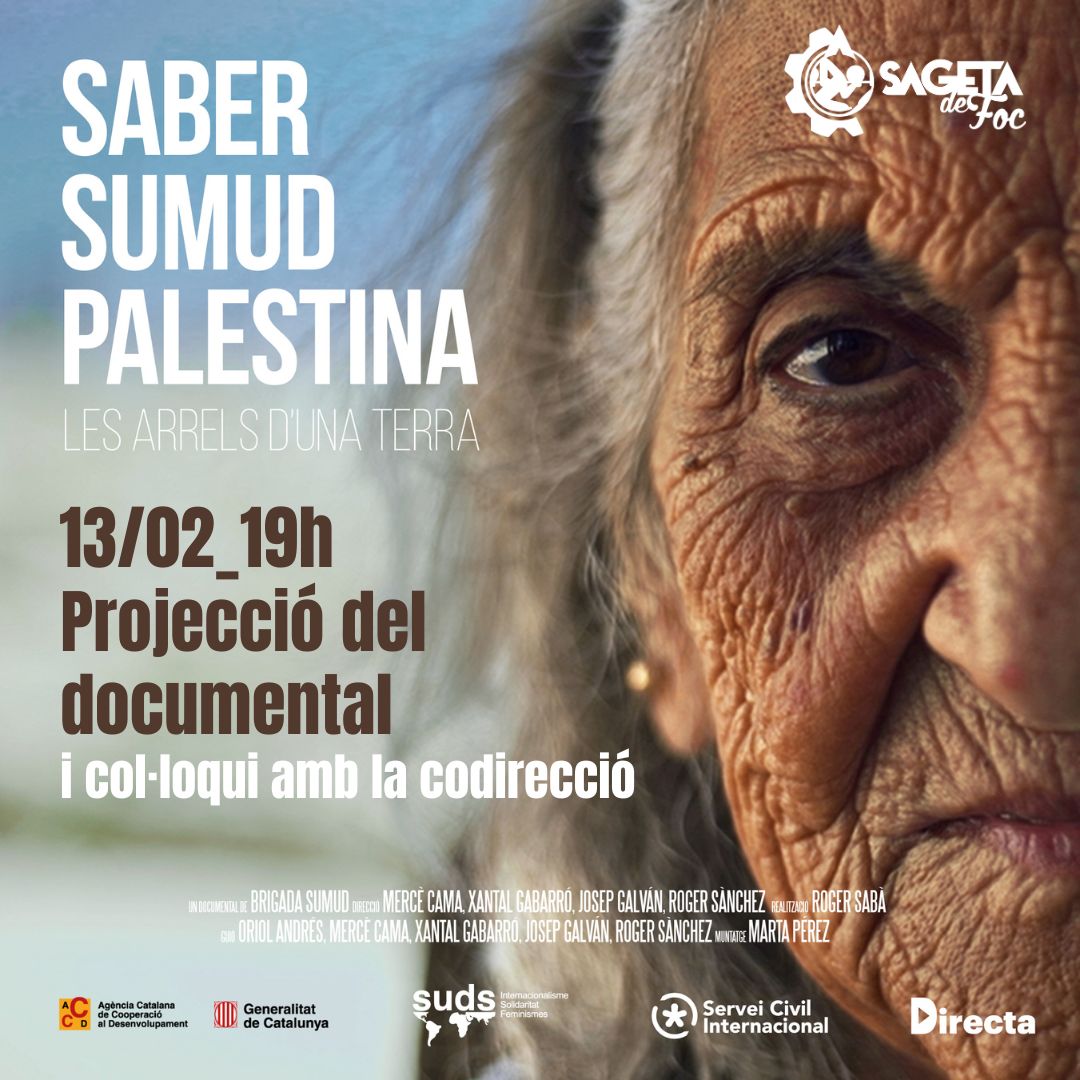 🔴AVUI!🔴

🎞️#SaberSumudPalestina🇵🇸🗝️

📆Dijous 13 de febrer
🕖a les 19 h
📌 Casal Popular Sageta de Foc, c/Sant Domènec, 18
📍#Tarragona