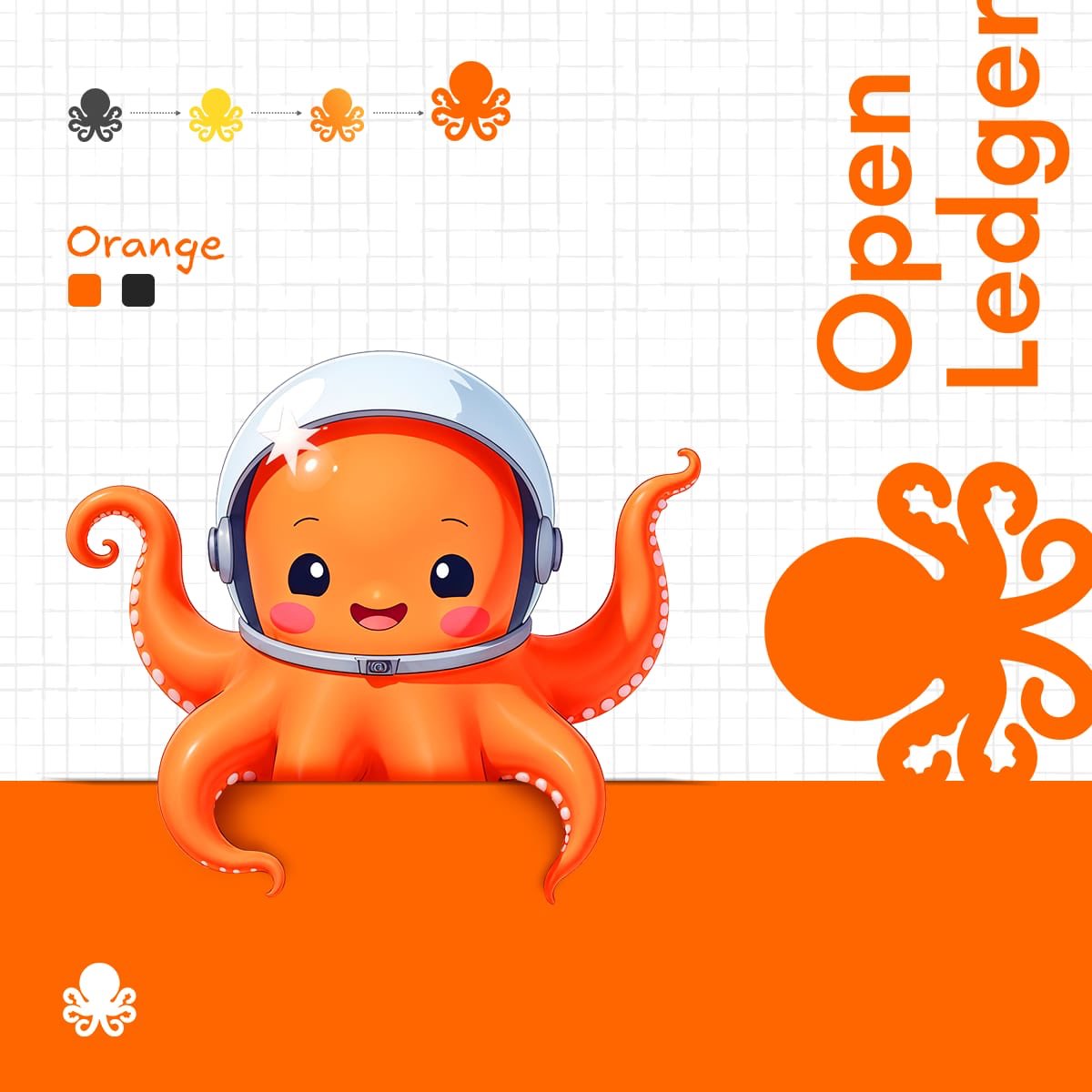 And then there’s our color, "OpenLedger Orange."

> In color psychology, orange represents creativity, energy, and determination. It is the color of movement, innovation, and breaking boundaries, everything we stand for.

> It also signifies connection and collaboration, just as