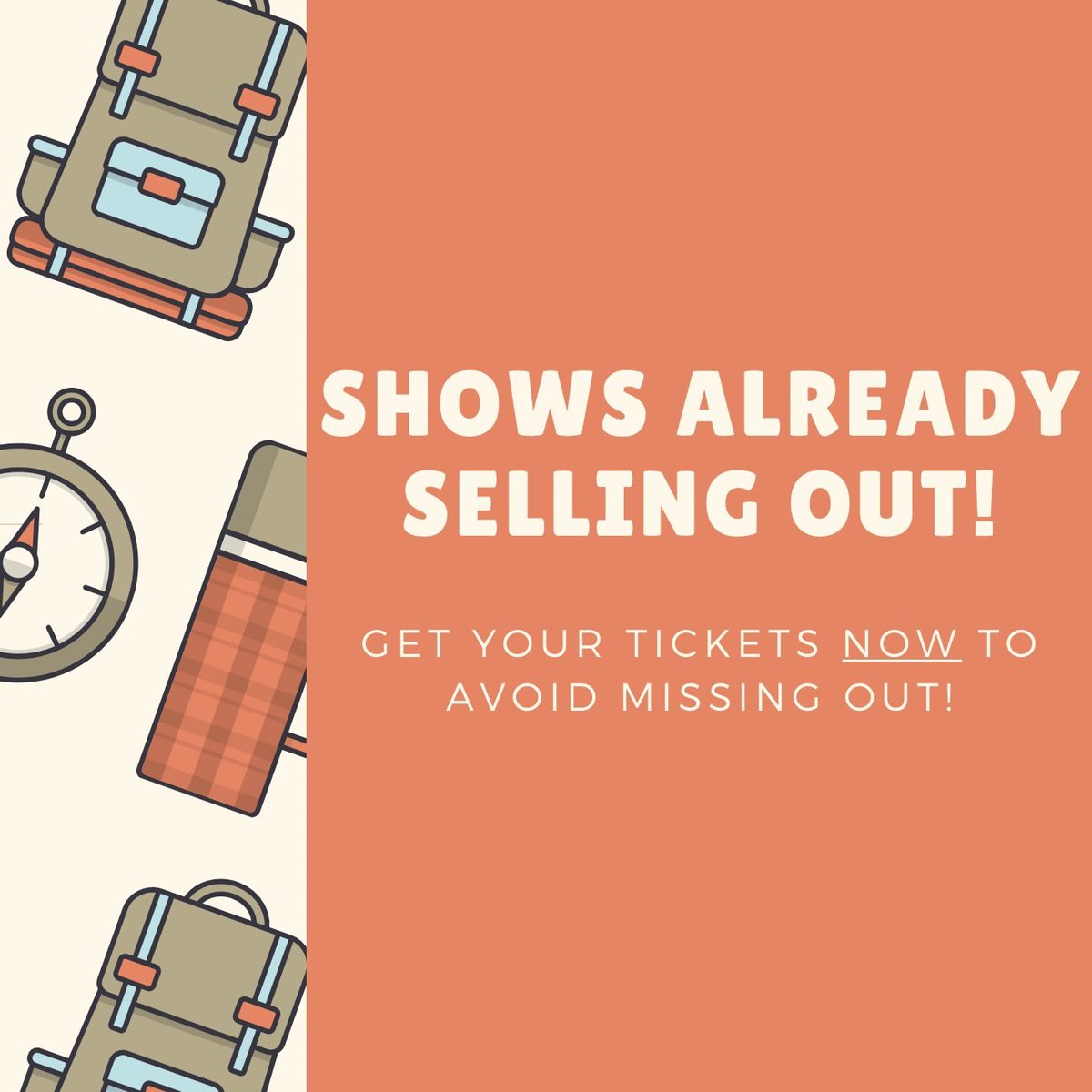 We are BLOWN AWAY by the reaction to our Scouts! The Musical tour this June 🧡 Tickets have only been live for two weeks and several shows have already SOLD OUT 🤯 Coming to <a href="/crescenttheatre/">Crescent Theatre</a> <a href="/hopemilltheatre/">Hope Mill Theatre</a> <a href="/GatehouseLondon/">Upstairs At The Gatehouse</a> &amp; <a href="/theeggbath/">the egg theatre</a> 🏕️ GET YOUR 🎟️: linktr.ee/ScoutsTheMusic…