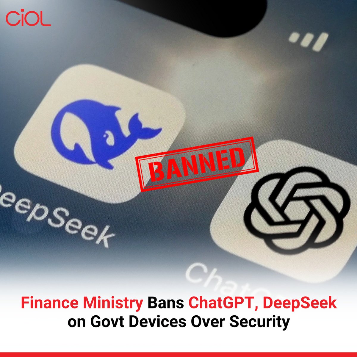 CiOL_News's tweet image. Governments are banning AI tools like ChatGPT and DeepSeek on official devices to protect sensitive data. 

Read more: ciol.com/news/finance-m…

# ciol #AIRegulation #DataSecurity #TechDisruption #DeepSeek #GovernmentControl #AIRevolution
