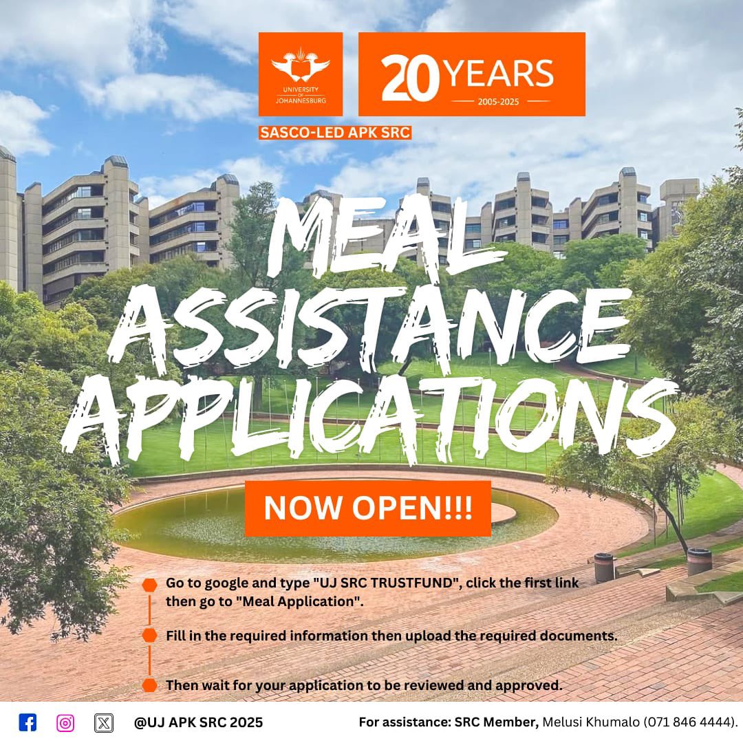 UjApksasco's tweet photo. Meal Applications are officially open. Please apply and upload all the necessary documents to ensure your application is successful 🟡🟢⚫️🔴! https://t.co/oaUrDraugc