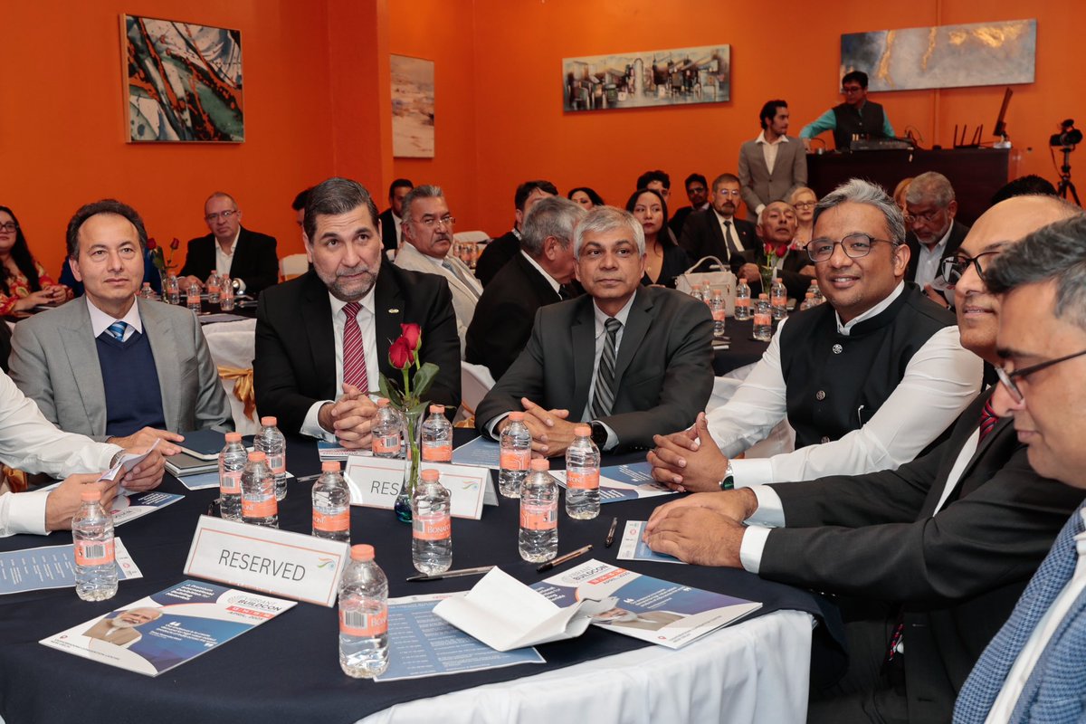 IndEmbMexico's tweet photo. The Embassy of India in Mexico City in association with @IndMexCouncil , @cmicnacional and @ANIERM_AC successfully organized the Vibrant Buildcon Roadshow, engaging Mexican businesses from the construction & building materials sector. 

Visiting delegates from @edcapexil & Vibrant Buildcon highlighted the growing trade in this important sector & opportunities at the upcoming Vibrant Buildcon Expo, 13-16 April 2025 in New Delhi, India.

Grateful to President of CMIC @lmendezjaled and President of ANIERM, Dr. Jose Gerardo Tajonar Castro for their presence & sharing their thoughts. #VibrantBuildcon #IndiaMexico