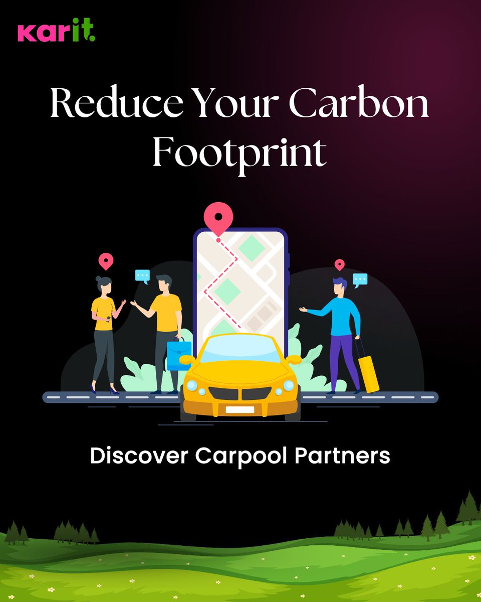 wekarit's tweet image. Lower your carbon footprint &amp;amp; contribute to a greener planet by finding carpool partners for your daily commute. 

Share rides, save money &amp;amp; reduce traffic congestion while making a positive impact on the environment.
#karit #carpool #carpooling