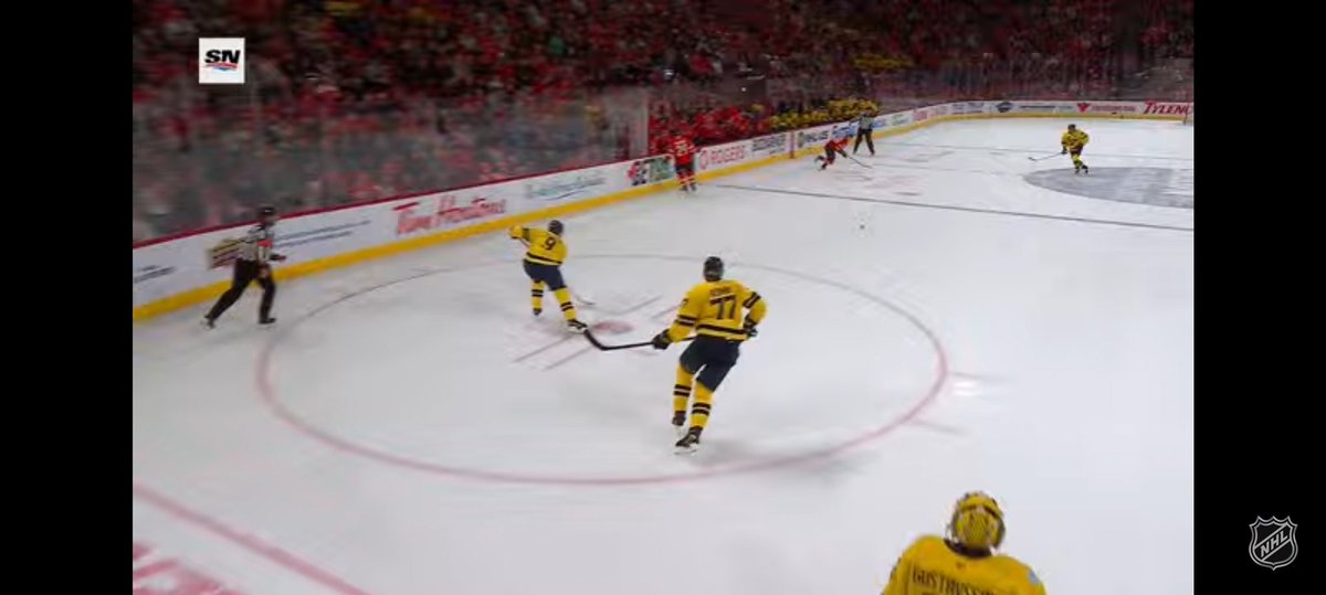 <a href="/NHL/">NHL</a> <a href="/ESPNPlus/">ESPN+</a> <a href="/DisneyPlus/">Disney+</a> <a href="/Sportsnet/">Sportsnet</a> <a href="/TVASports/">TVA Sports</a> That missed Canada's too-many-men-on-ice call... Sweden was furious.

=> sorry, dear Canadians, but your team did not deserve the win. Sweden should have been on power play in the OT.

And this is a Finn saying it, we have a huge rivalry with Sweden  so I am not saying it lightly