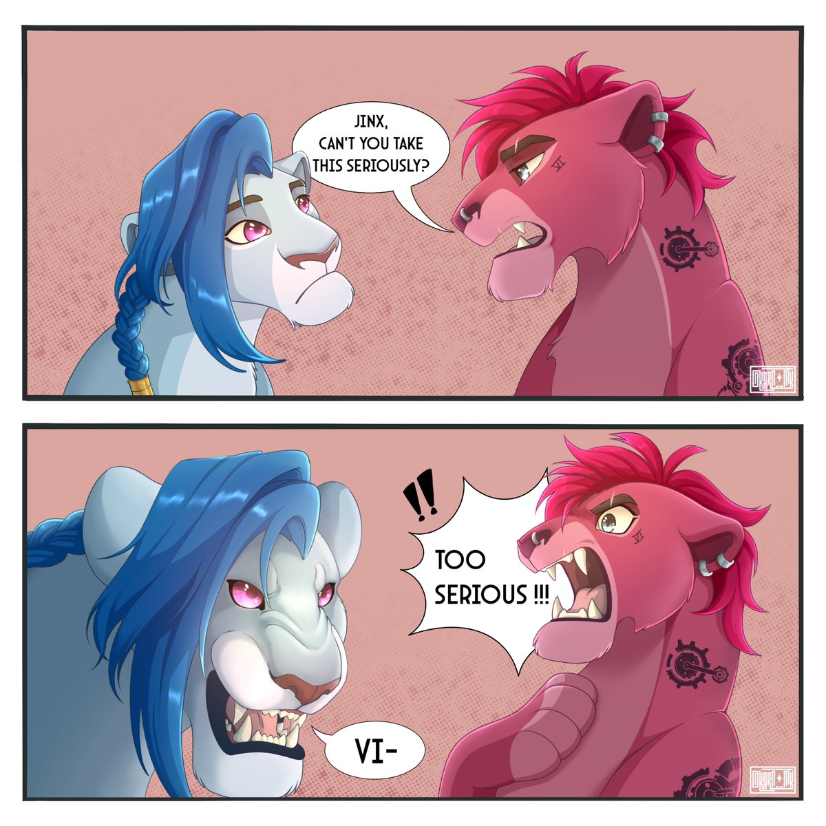 Karn__ntk's tweet photo. 🤷🏻‍♀️

#arcane #arcanefanart #ArcaneSeason2 #arcanejinx #Jinx #vi #tlk #TheLionKing #TheLionKingfanart #lion #furry #furryarts #furryartist #DigitalArtist #digitalartwork #ArtistOnTwitter #ArtistOnX https://t.co/TBqxM4B0AU