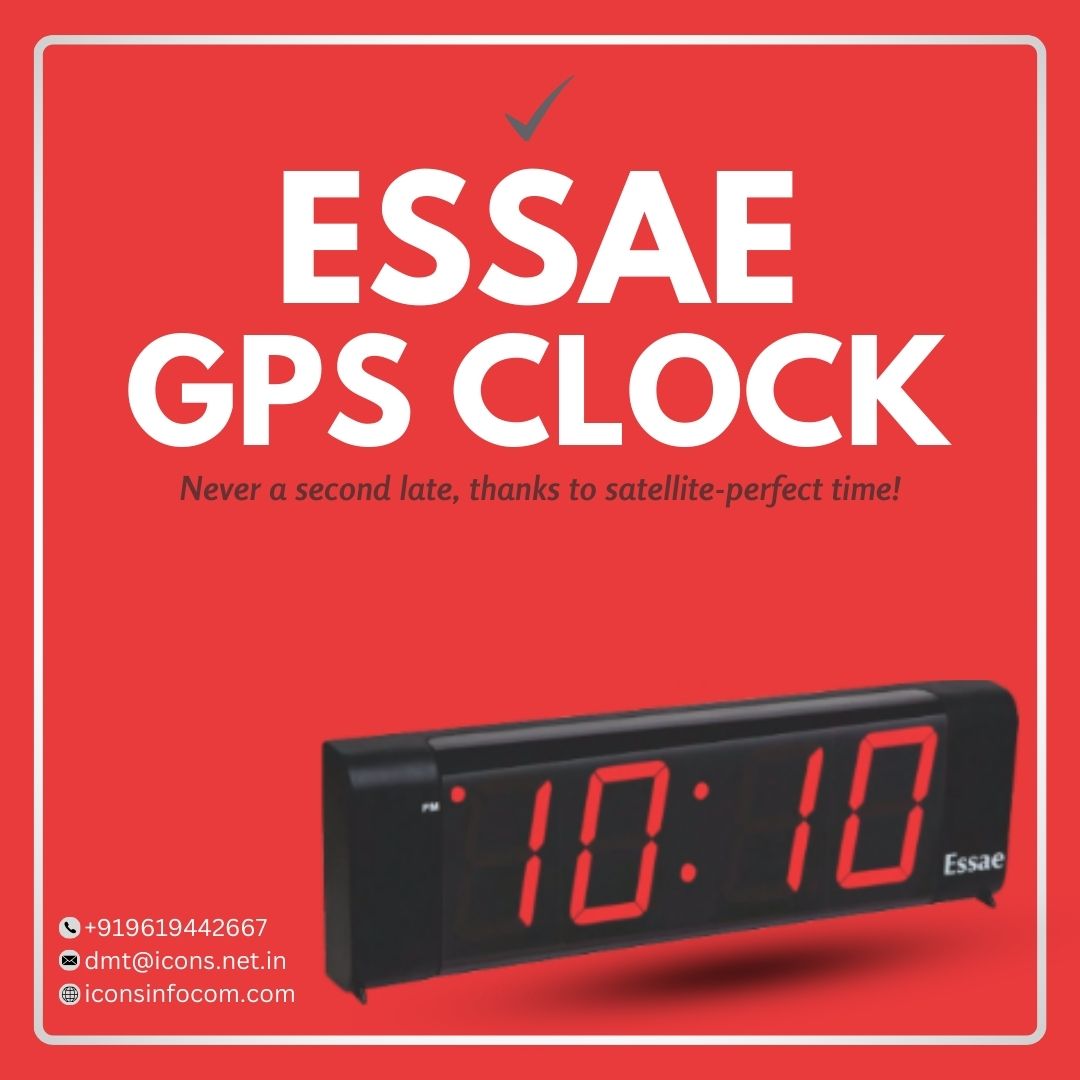 iconsinfocom's tweet image. Essae GPS Clock – Precision Timekeeping, Anytime, Anywhere! ⏱️✨

Ensure accurate and synchronised timekeeping with the Essae GPS Clock. 

#essaegpsclock #precisiontime #ReliableTimekeeping #gpsclock #iconsinfocom #iconsinfocompvtltd