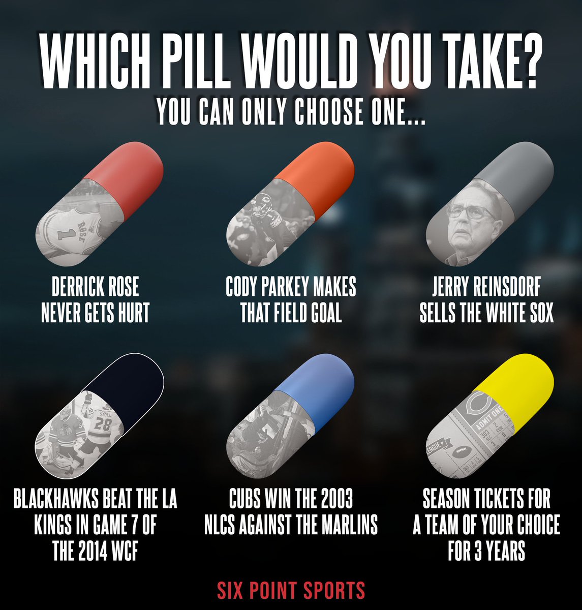 SixPointSports's tweet image. Which pill would you take? 💊