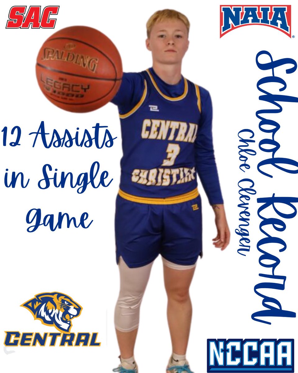 ⁦<a href="/chloe_clevenger/">Chloe Clevenger</a>⁩ with 12 assists on Saturday against North Texas-Dallas, a school record and ⁦⁦<a href="/TheNCCAA/">NCCAA</a>⁩ season high⁩. Got a few more games to go! ⁦<a href="/JoelMuhs_/">Joel Muhs</a>⁩ ⁦<a href="/AdAstraRadio/">AdAstraRadio</a>⁩ ⁦<a href="/LaneGillPxP/">Lane Gillespie</a>⁩ ⁦<a href="/KanzalandSports/">MSC Sports</a>⁩