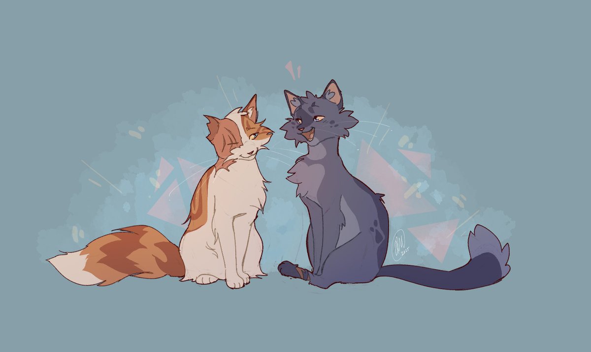 alsi_tra's tweet photo. drew two of my favorite kitties :) sisters!!!

#warriorcats #warriorcatsart #brightheart #cinderpelt https://t.co/rk4fDkXzkm