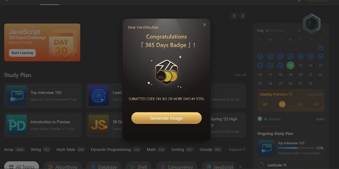 LeetCode gave me a badge, but where’s my salary? 💰😂 #CodingForFree #LeetCode365 #Coding #DSA #Java #LeetCode
