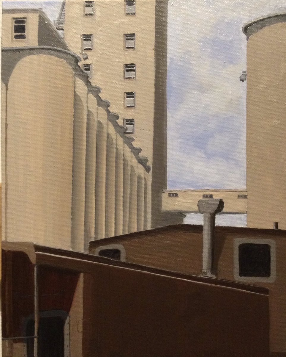 Quick study. Oil on panel, 8”x 10”. 

South Seattle elevators 

#oilpainting #industriallandscape #builtenvironment