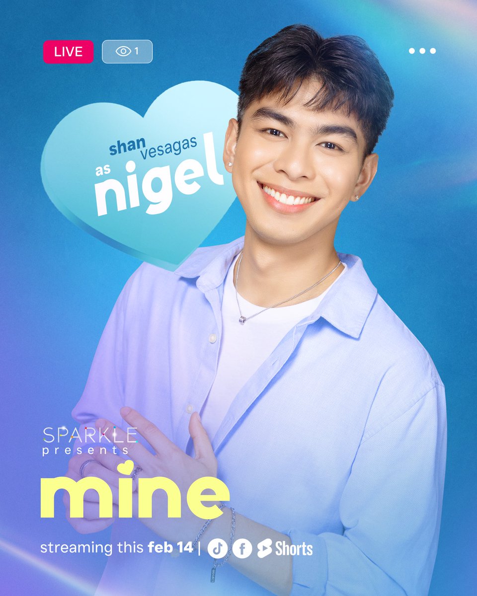 Balita namin crush niyo daw si Shan Vesagas? Nice taste by the way. 🤭🥰😍

Talagang pakikiligin ka ni Shan this Valentine's day as Nigel on the 7 must-watch episodes of ‘Sparkle Presents: Mine’ together with Zephanie and Josh Ford.
