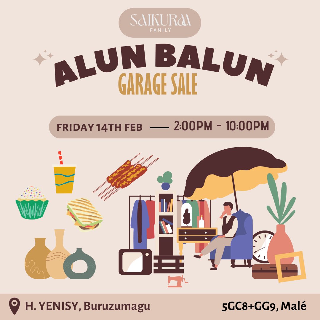 JenniferAishath's tweet photo. Alun Balun Garage Sale - Friday 14 th Feb
From 1400 hrs go 2200 hrs . https://t.co/wj8nbpxNzm