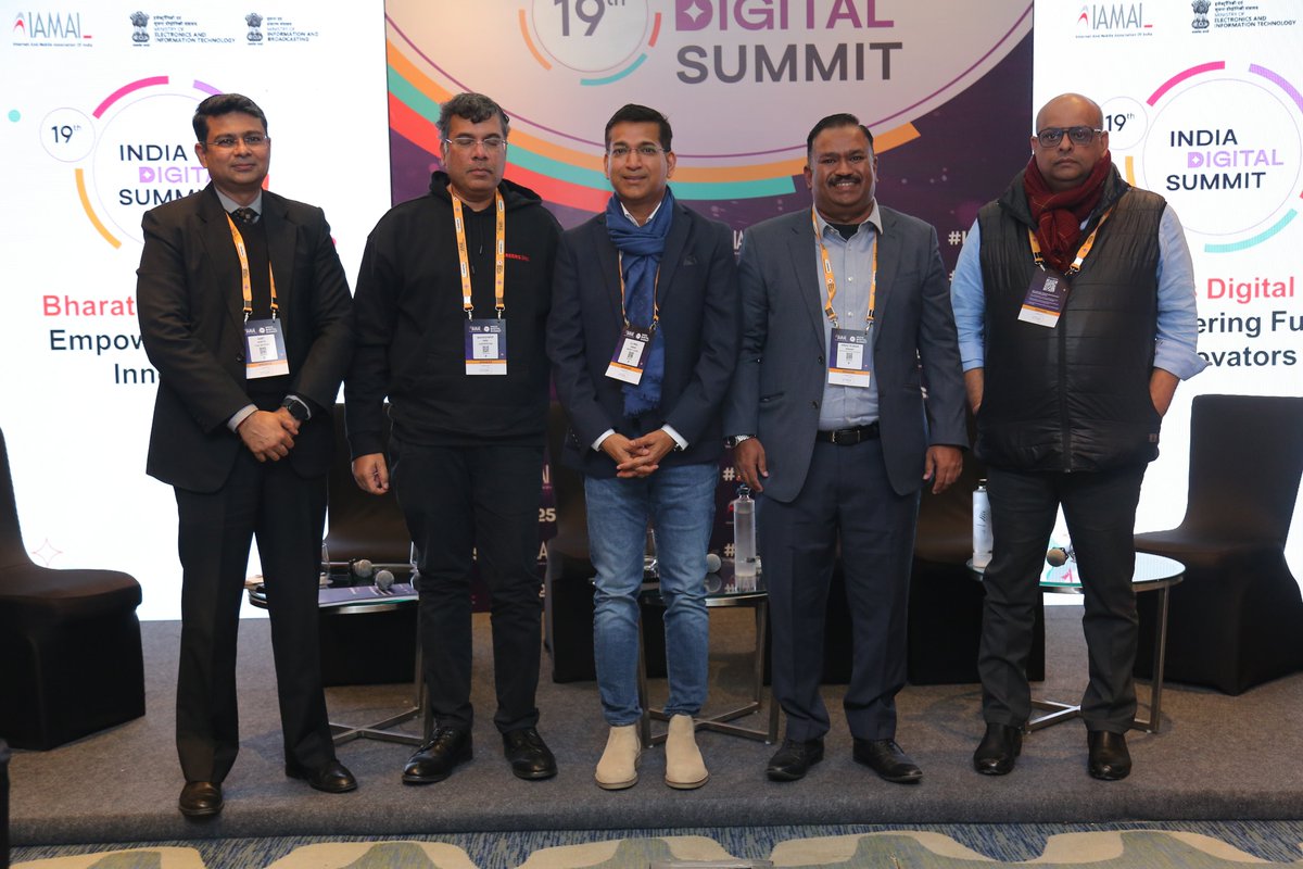 At #IDS25, industry leaders discussed how NEP 2020 reshaped India’s education system through digital innovation. Mr Maheshwer Peri, Mr. Ujjwal Singh, Mr Sachin Jain, Mr. Vinay  Swamy and, &amp; Mr. Manoj K Jha shared valuable insights on accessibility and technology-driven learning.