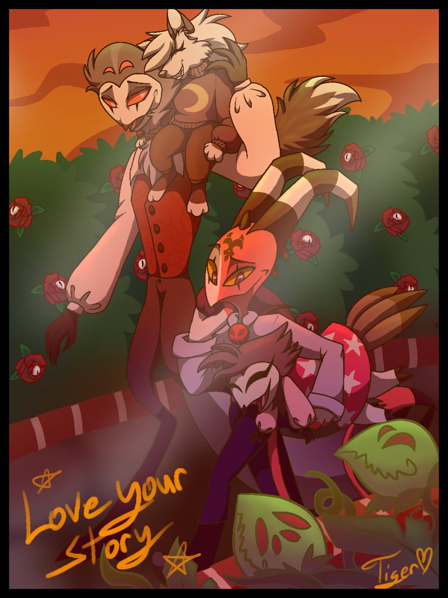 TigerHeart89's tweet photo. A gift for @onlyforstolitz  inspired by their wonderful story on Ao3 "Starfall, Earthrise".
#Stolitz  #HelluvaBoss #HelluvaBossFanart  #Stolas #bli https://t.co/6OqOYfLsO1