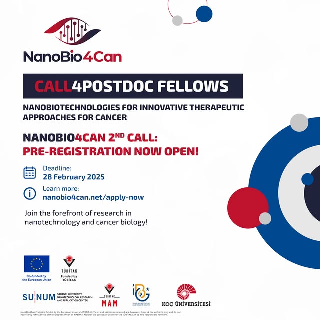 Nanobio4Can round 2 applications are open!  We are looking for researchers that will work on the bridge between nanotechnology and cancer in the renowned research institutes of Türkiye👇🏻 nanobio4can.net

<a href="/_KUTTAM_/">KUTTAM</a> 
<a href="/sunumsabanci/">SUNUM</a> 
<a href="/tubitakmam/">TÜBİTAK MAM</a>
<a href="/ibgmerkezi/">İBG</a>