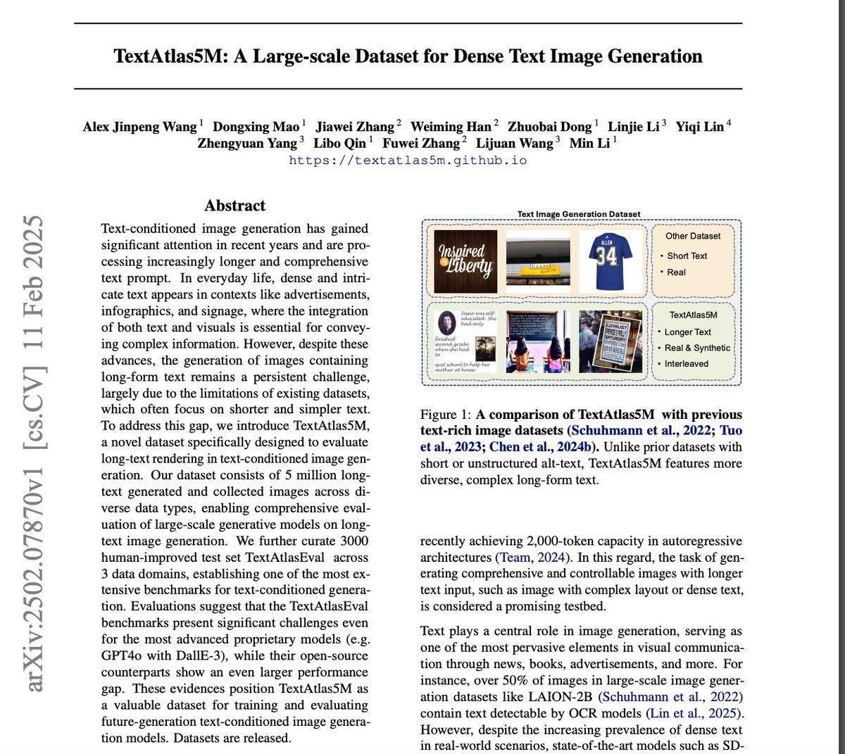 awinyimgprocess's tweet image. We introduce TextAtlas5M 📖🎨—a 5M-image dataset for long-text image in text-conditioned image generation!

Check  at: textatlas5m.github.io

#TextAtlas5M #TextToImage #AI #DeepLearning #GenerativeAI