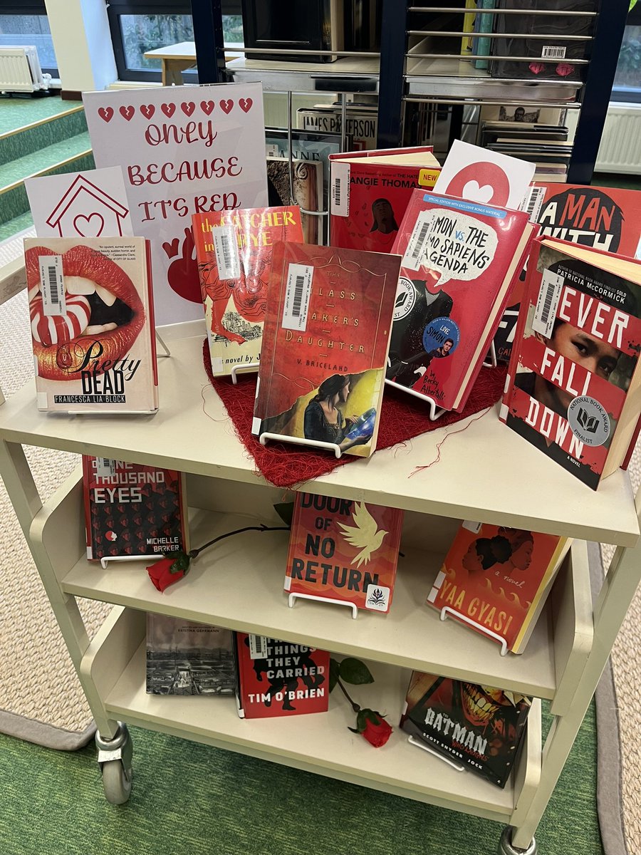 Our librarian’s book displays always make me smile 😁