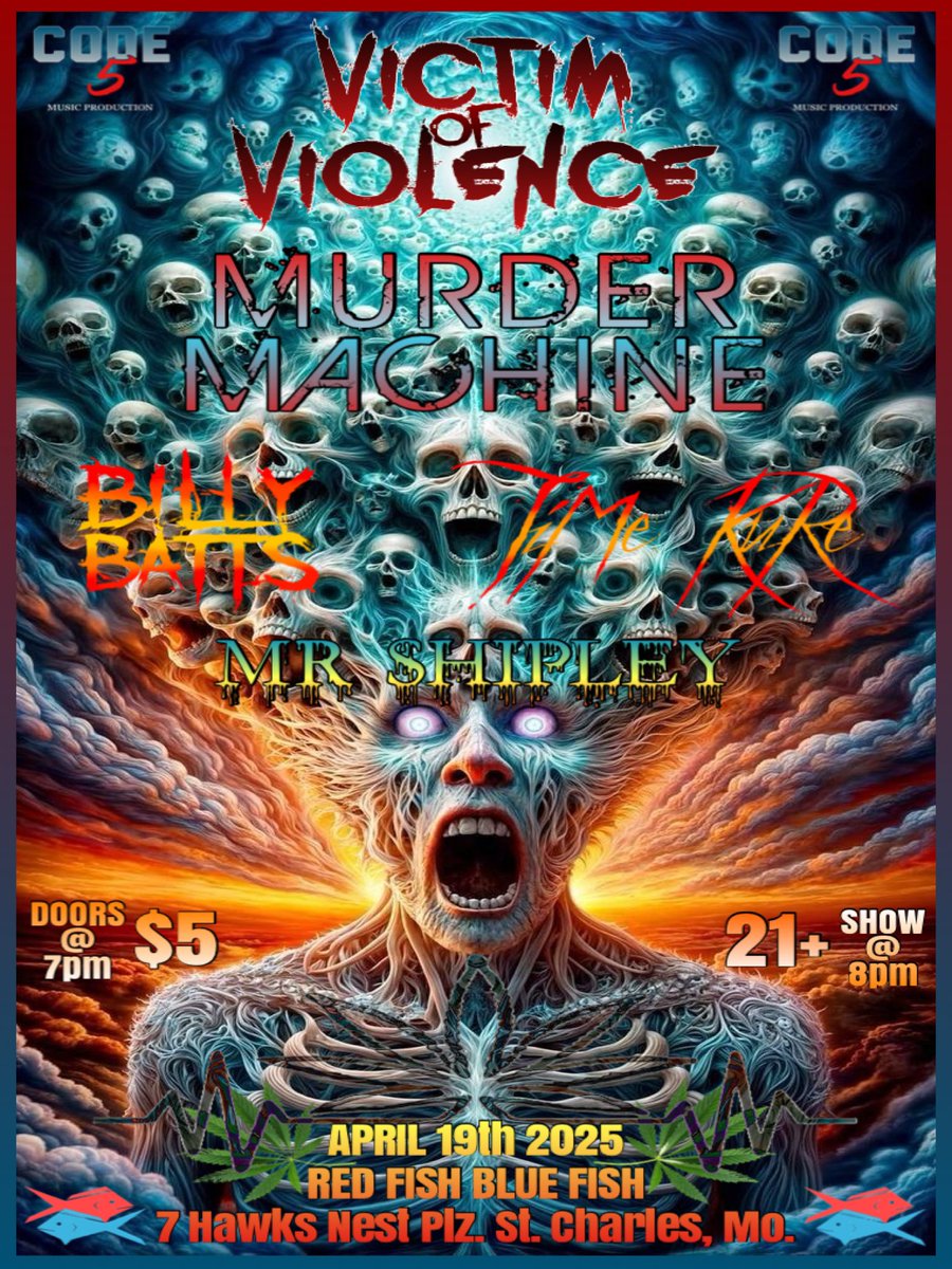 murder_machine1's tweet photo. April 19th 2025 @ Red Fish Blue Fish 👇 https://t.co/yahCNEKTFm