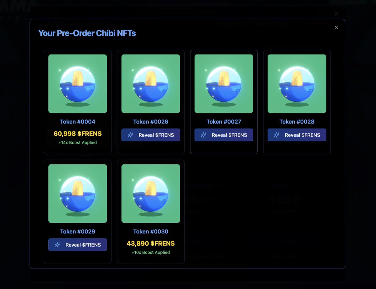🧠 - instantly reveal your $FRENS
✳️ - presale opens in less than 12 hrs!
👉 - check your eligibility thechibi.com