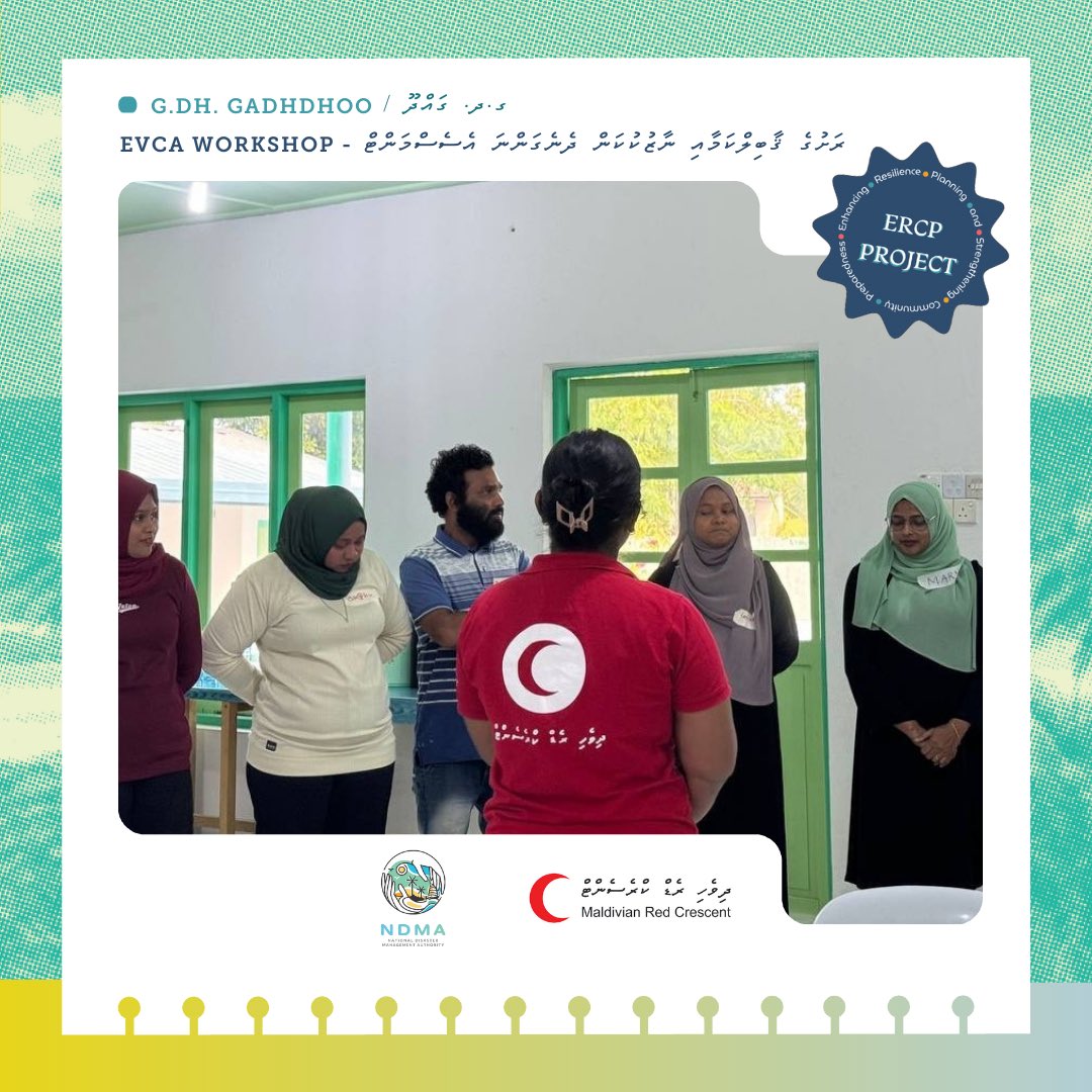 maldivianrc's tweet photo. #ERCPProject update 🌿 In January our team conducted the enhanced vulnerability and capacity assessment including the Island Disaster Management Plan Workshop in G.Dh Gadhdhoo in association with @NDMA. which highlights the island’s vulnerabilities and capacities https://t.co/CbYDCP5Hhv