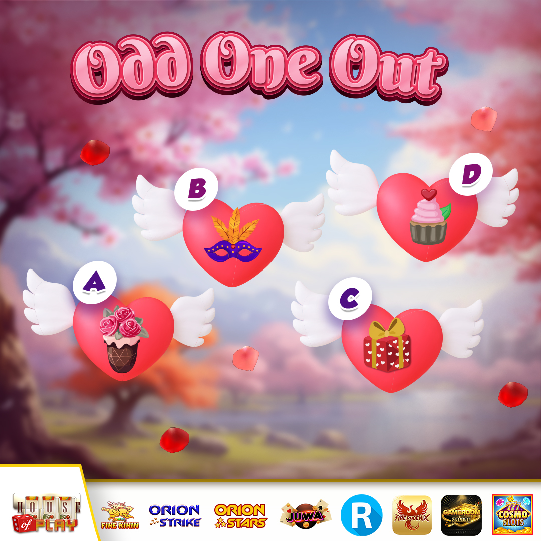 OrionStarsEne1's tweet photo. 💖 Love is all about finding the perfect match… but one of these doesn’t belong! Can you find the Odd One Out? 🔍✨

Sign Up 👉 https://t.co/iqYEPnpVul

#casinogames #slots #slotsgames #CosmoSlots #winbig https://t.co/G8kTjJjNka