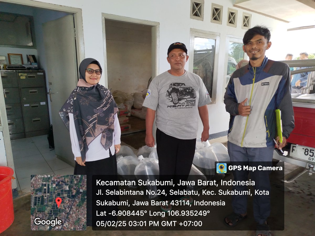 ncisriMuly's tweet photo. Rabu (05/02/2025), Sri Mulyani, Luhkan Kab.Sukabumi, Mendampingi Penyaluran Bantuan Benih nila 25.000 ek dari BBPBAT Sukabumi ke Pokdakan Anugerah Ds Kadudampit Kec.Kadudampit #giatluhkansatminkalbogor #skbmi #aktivitas @brpbatpp_bogor @pusluh_bppsdm @bppsdm_kp https://t.co/DR04Dyf42C