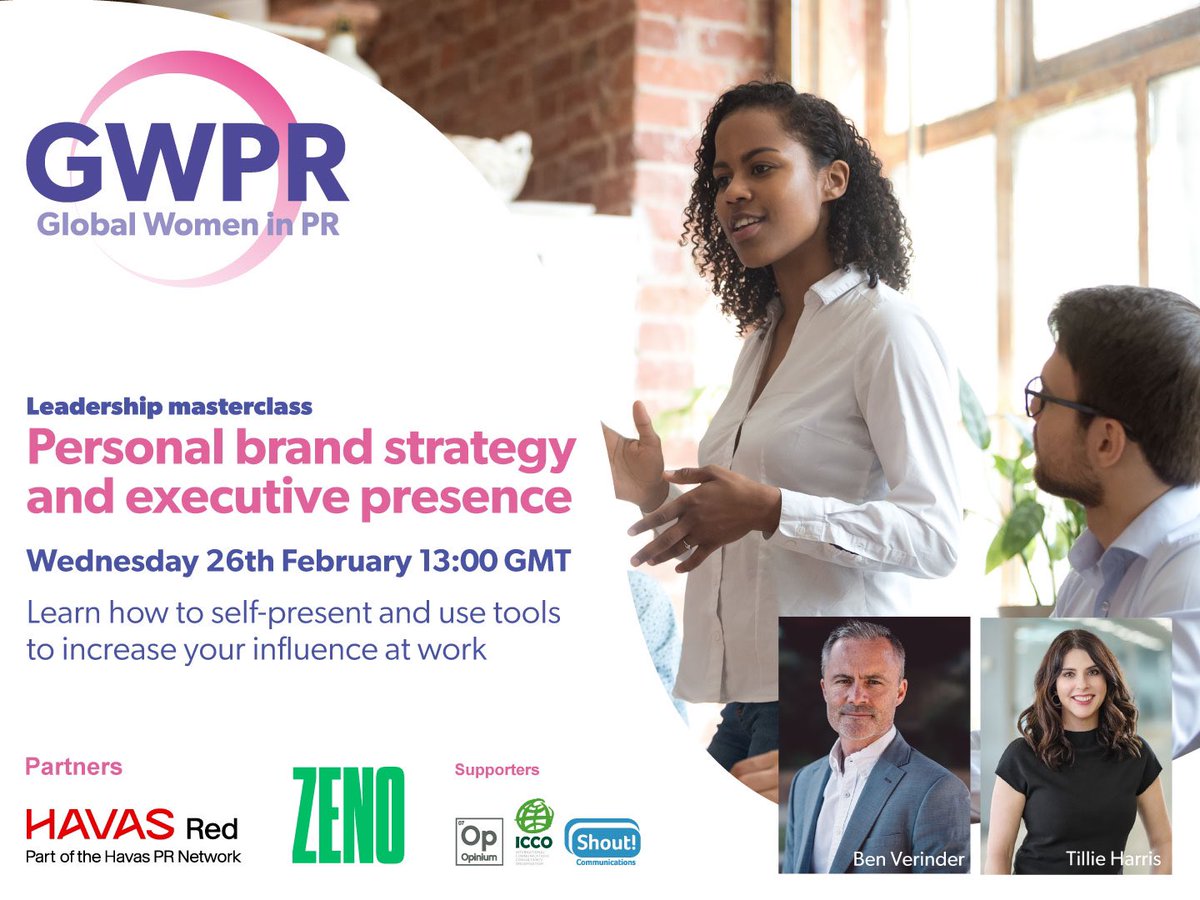 We have invited PR demography and behavioural science expert Ben Verinder and social anthropologist and executive coach Tillie Harris to lead a masterclass on personal brand strategy and executive presence

Register for free here ⬇️

eventbrite.co.uk/e/leadership-m…