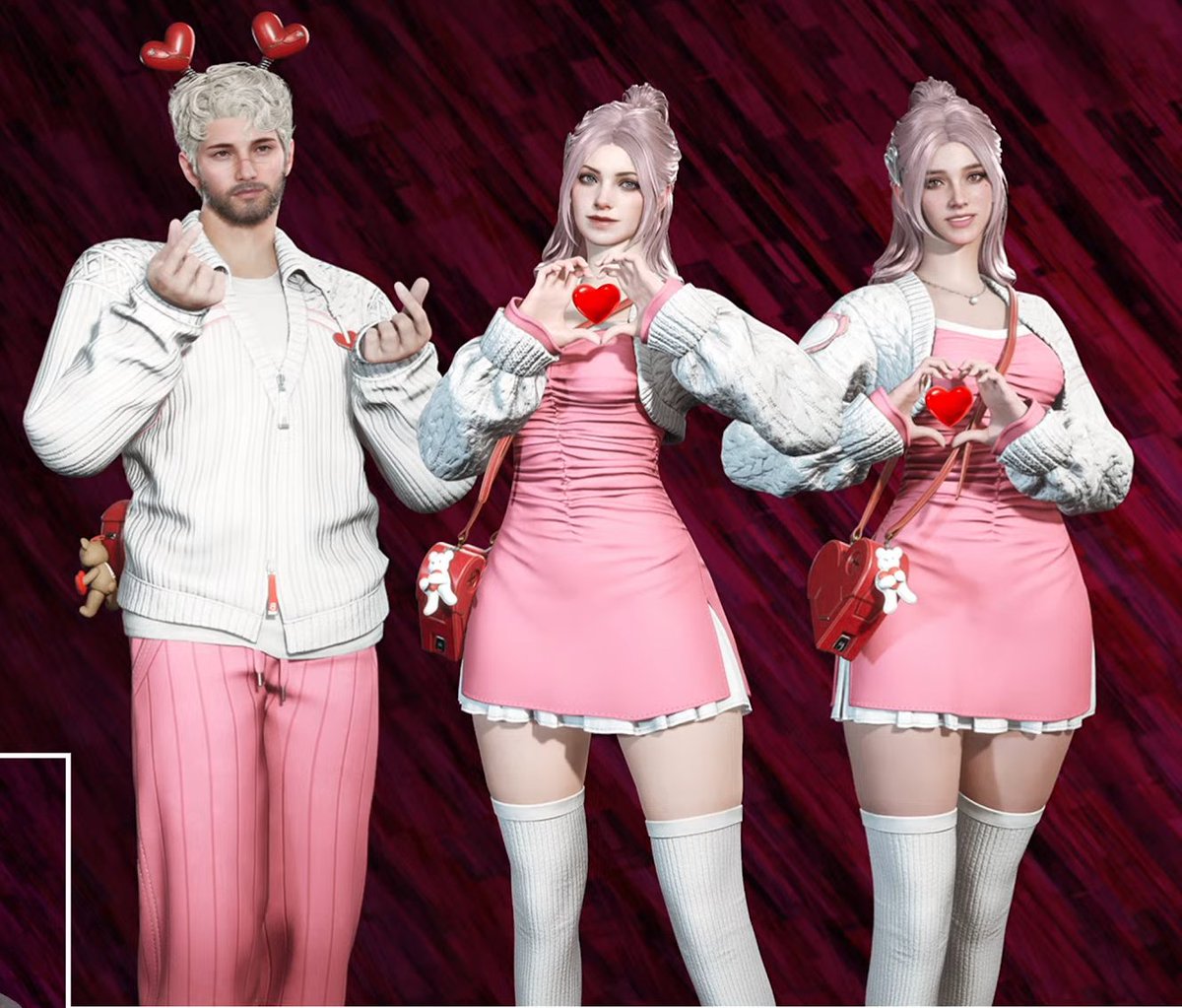 CharmingxJack's tweet photo. @MarcusFenixTHC @FirstDescendant No because they're also releasing actual Valentine's skins in the same patch. https://t.co/xzNAEvvg54