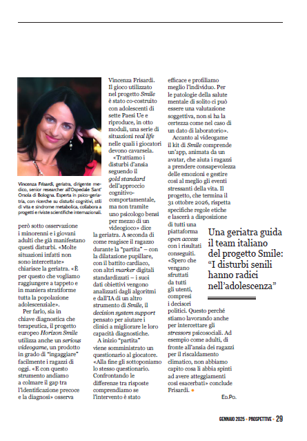 HESmile_project's tweet photo. Dr. Vincenza Frisardi from #IRCCS_AOUBO discuss the SMILE project in Prospettive sui Diritti dell'Infanzia e dell'Adolescenza, the magazine of the Italian Authority for Children and Adolescents (#Agia).

📖 Learn more: https://t.co/ACYfptPwaI

@agiasocial https://t.co/HaBLs964Je