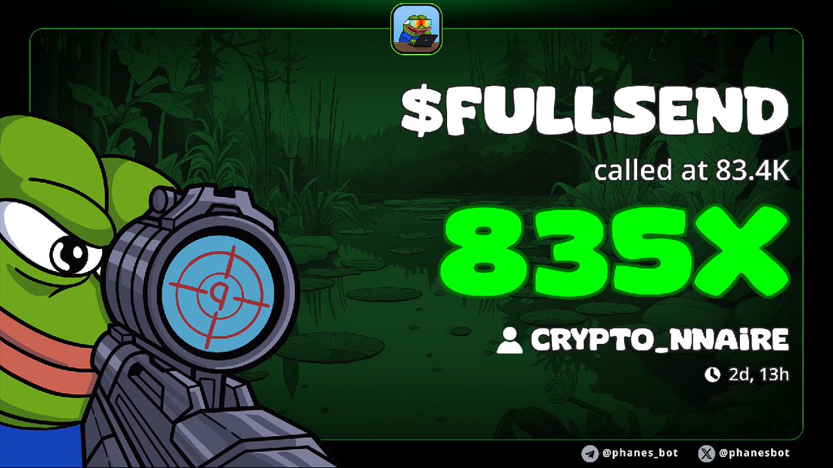 #Fullsend it 🤑

$83k - $77M MCAP