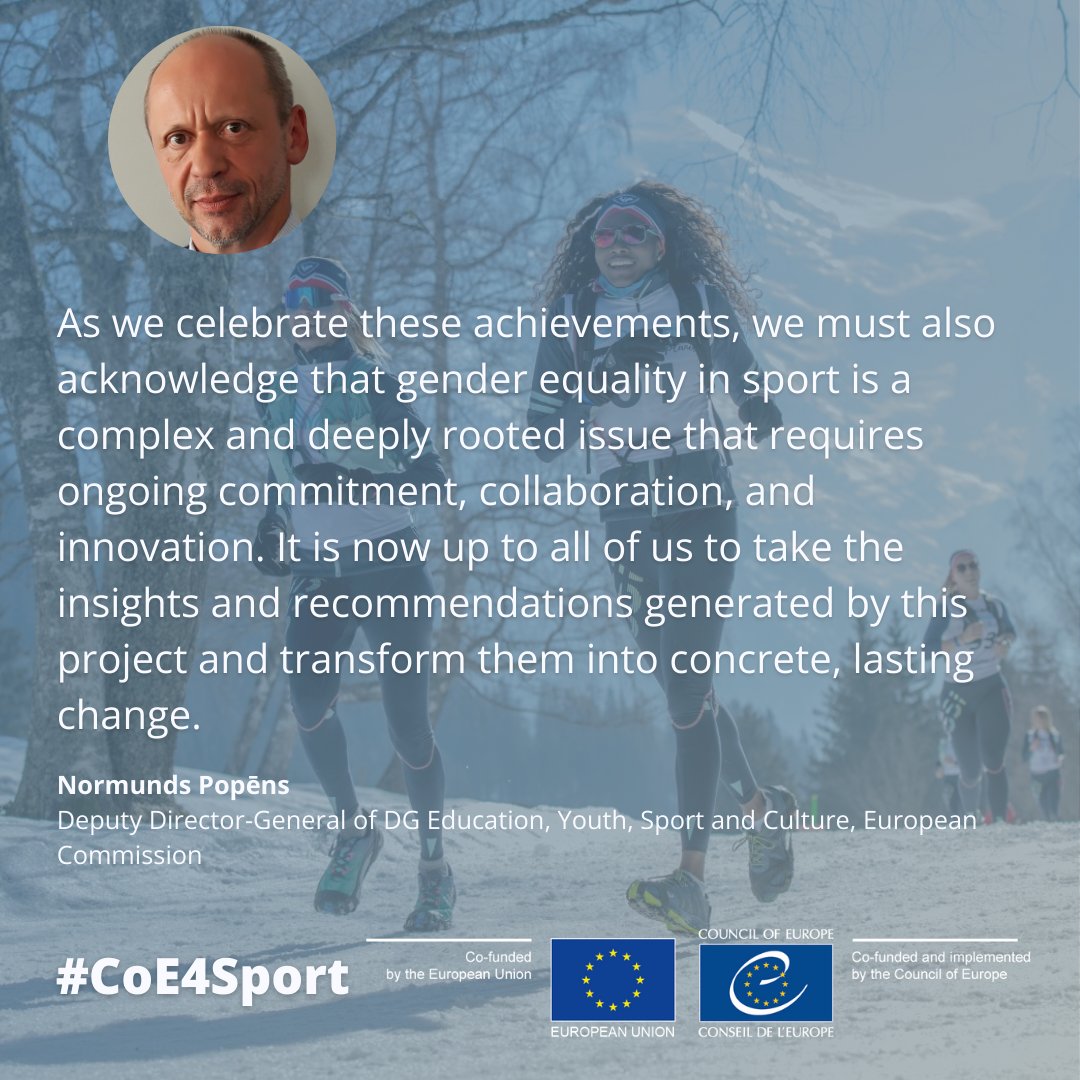Council of Europe Sport (@coe_sports) on Twitter photo The ball is in our court now – let's take the project recommendations and transform them into "concrete, lasting change"!
<a href="/NPopens/">Normunds Popens</a>, Deputy DG of Education, Youth, Sport and Culture <a href="/EuSport/">EUSport</a> <a href="/EU_Commission/">European Commission</a>, opened the closing event of the #AllInPlus joint project
#CoE4Sport The ball is in our court now – let's take the project recommendations and transform them into "concrete, lasting change"!
<a href="/NPopens/">Normunds Popens</a>, Deputy DG of Education, Youth, Sport and Culture <a href="/EuSport/">EUSport</a> <a href="/EU_Commission/">European Commission</a>, opened the closing event of the #AllInPlus joint project
#CoE4Sport