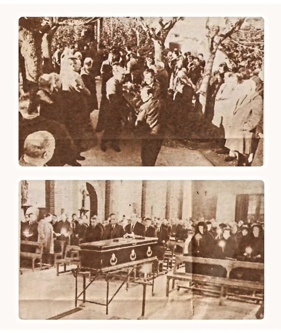 #Taldiacomavui 63è aniversari de la mort de #FrancescPujols
📷Imatges d'un dels articles sobre la mort del nostre filòsof i escriptor: moment que treuen el fèretre de la Torre de les Hores, i exèquies a l'església de Santa Maria de Martorell.